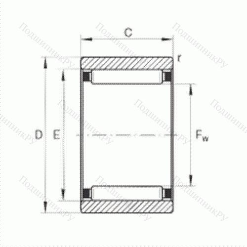 Подшипник роликовый игольчатый RNAO 10X 17X 10-TV